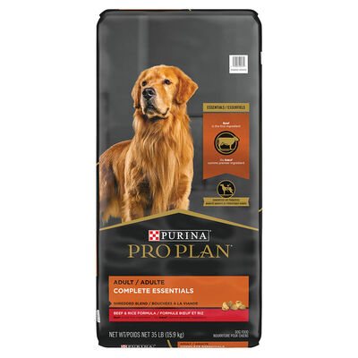 Purina Pro Plan Complete Essentials Adult, Shredded Blend, Beef & Rice Dry Dog Food 15.9kg