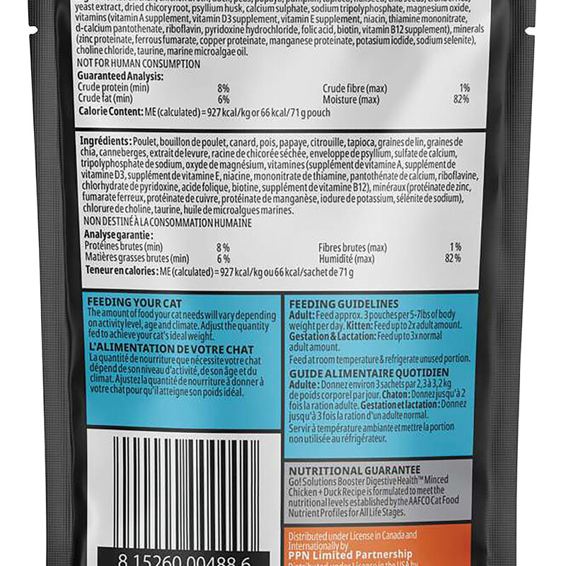 GO! SOLUTIONS,  BOOSTER Digestive Health Chicken + Duck Pate - 78 g - Wet Dog Food image number null