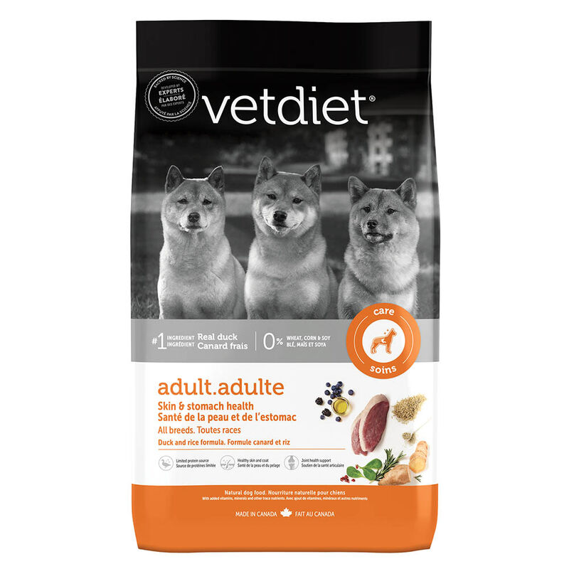 Vetdiet, Adult - Skin & Stomach Health - Duck & Rice - Dry Dog Food image number null