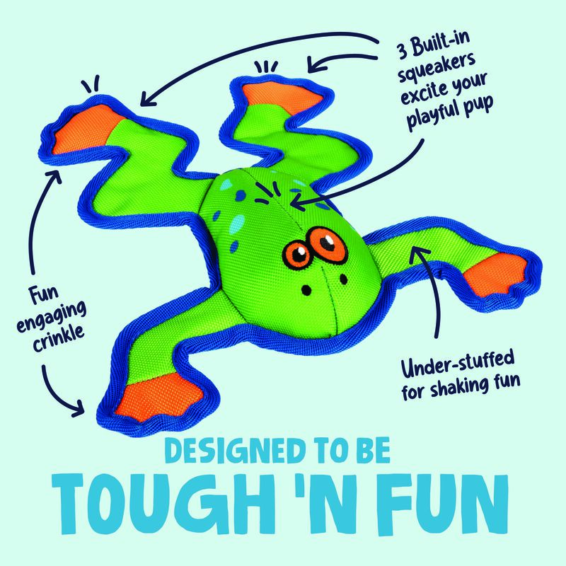 goDog Flap 'N Fun Freddy Frog - Dog Toy image number null