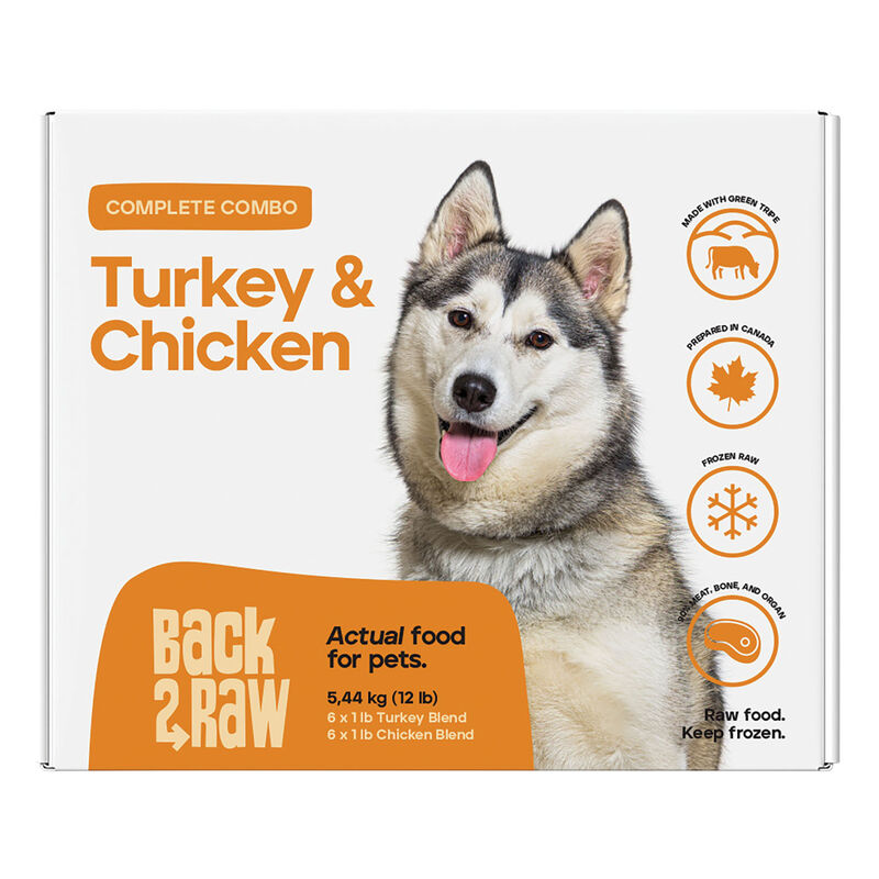 Back2Raw, Complete, Patty - Turkey Blend & Chicken Blend - 5.44 kg(12x0.45kg) image number null