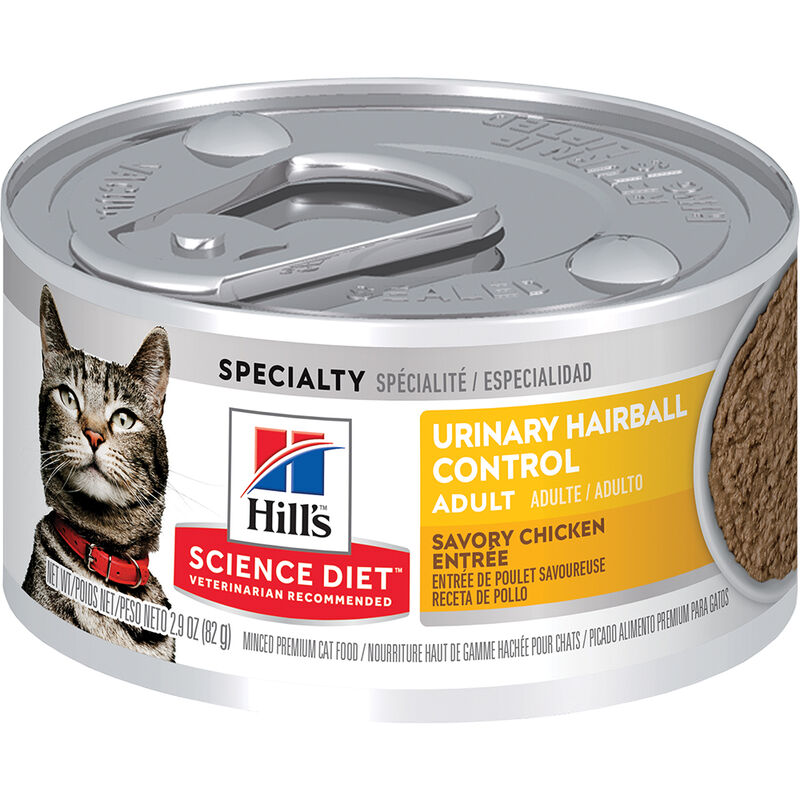 Science Diet, Adult Urinary & Hairball Control Savory Chicken Canned Cat Food - Wet Cat Food image number null