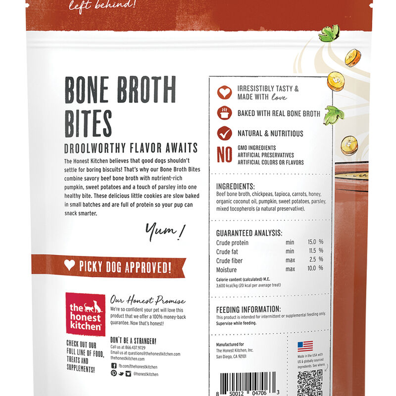 The Honest Kitchen, Bone Broth Bites, Beef - Dog Treat image number null