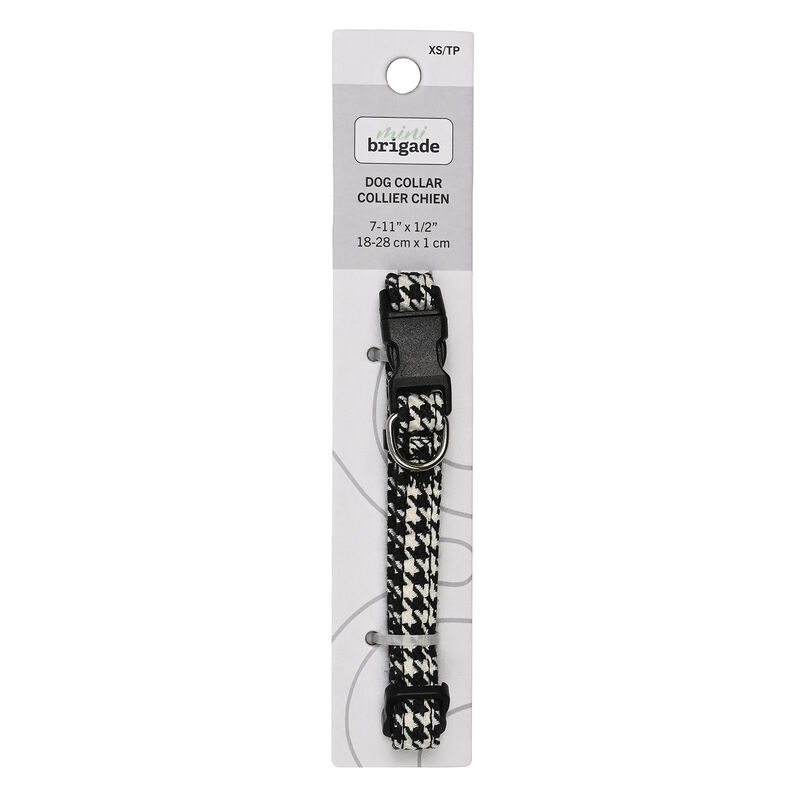 Mini Brigade, Mini Nylon Collar - Houndstooth image number null