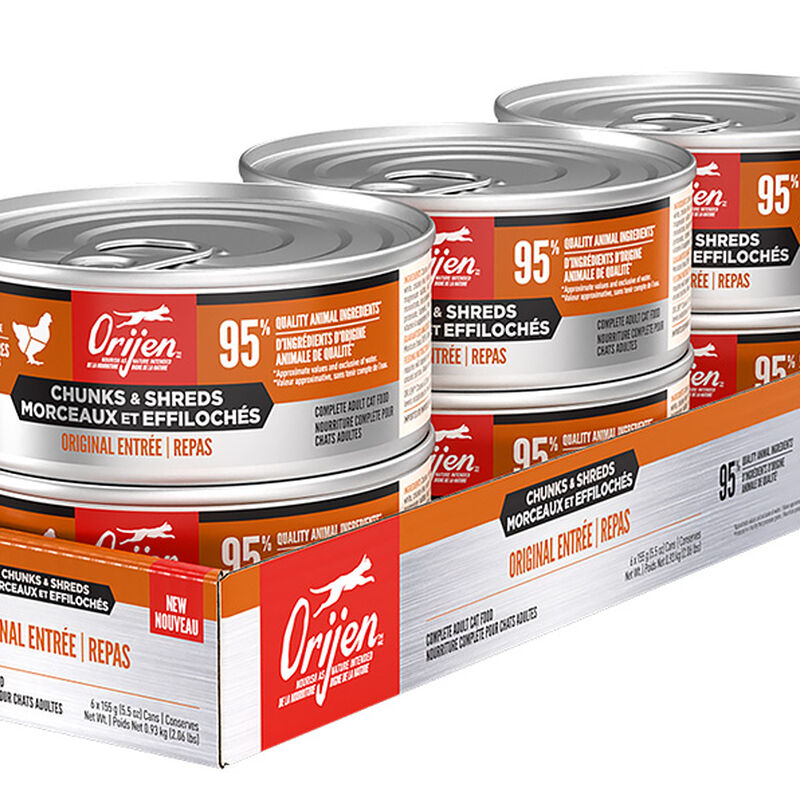 Orijen, Can, Feline Adult, Chunks & Shreds Original Entree , 155g image number null