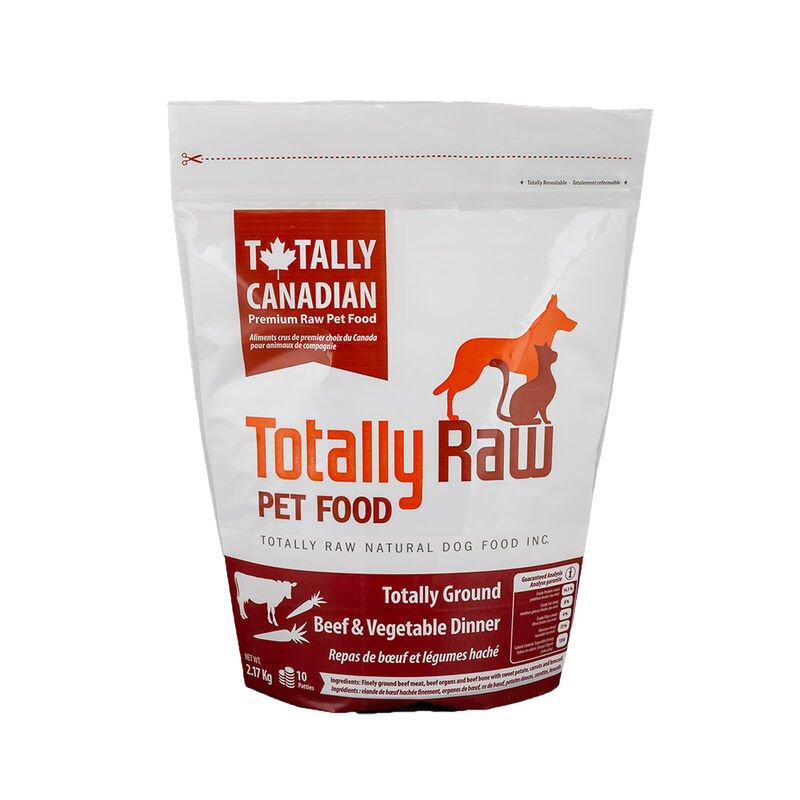 Totally Raw, Ground Beef & Vegetables Patty - 2.19 kg image number null