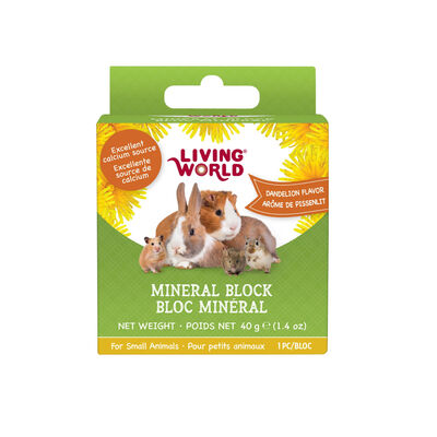 Living World Small Animal Mineral Block - Dandelion Flavour 40 g